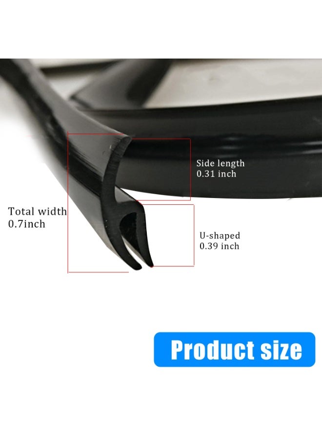 KISSUN Windshield Rubber Seal Strip,Weather Stripping Seal Strip for Windshield,Car Weather Stripping,Sunroof Seal for Car/Truck/SUV Front Rear Windshield(5.6FT/1.7M,1PC) - Image 4